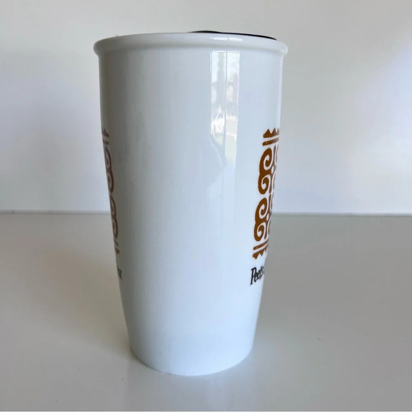 Peet’s Coffee Ceramic Glass Tumbler 12 oz w/lid - Picture 7 of 13